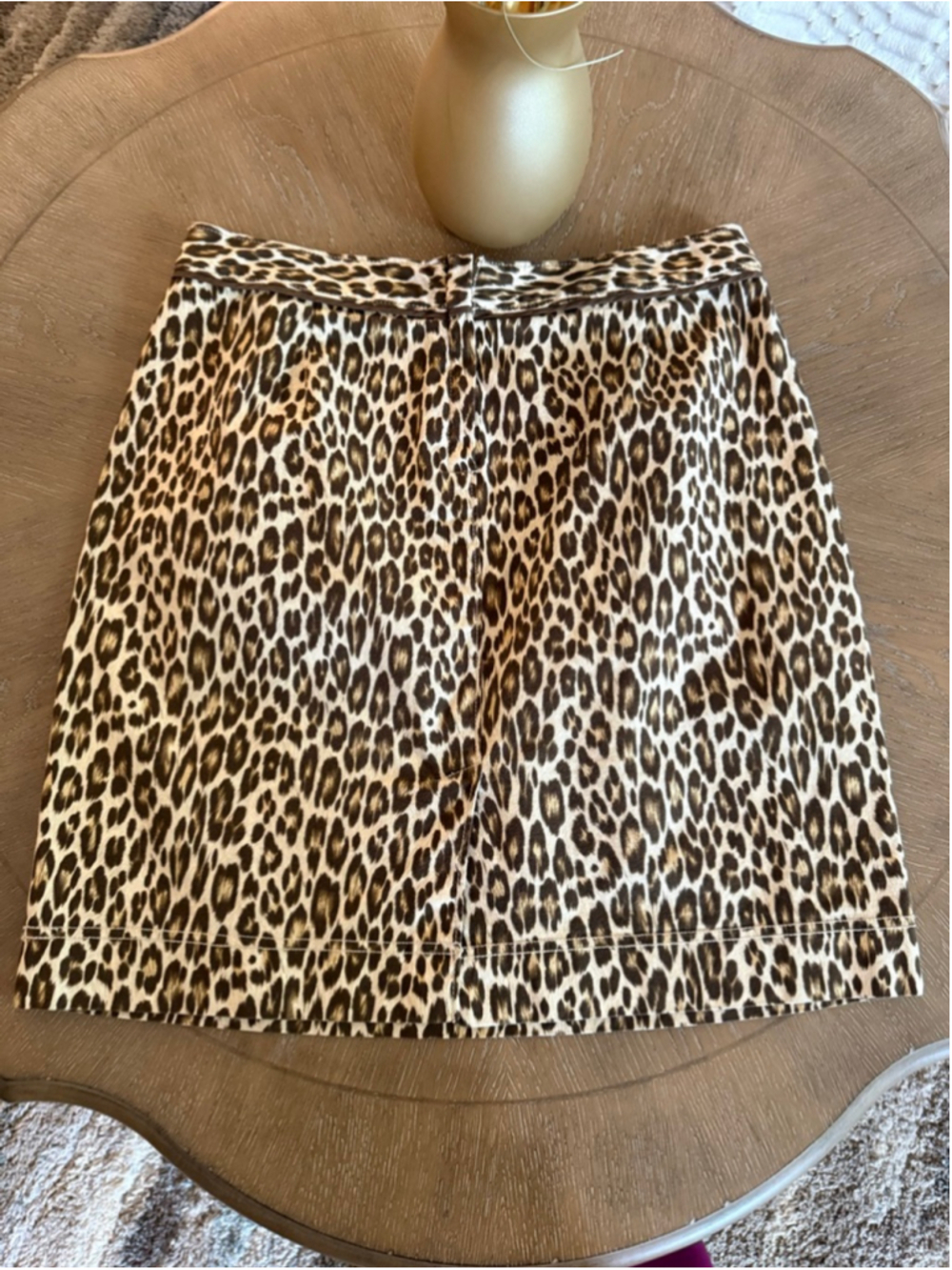 Women's Tommy Bahama Leopard Print Mini Skirt Size 10 Brown Beige - Picture 4 of 4